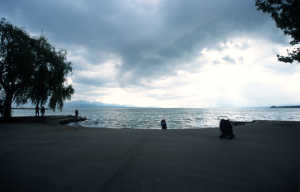 Wolken über dem Genfer See